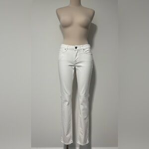 Zara Women's Straight Leg White Jeans